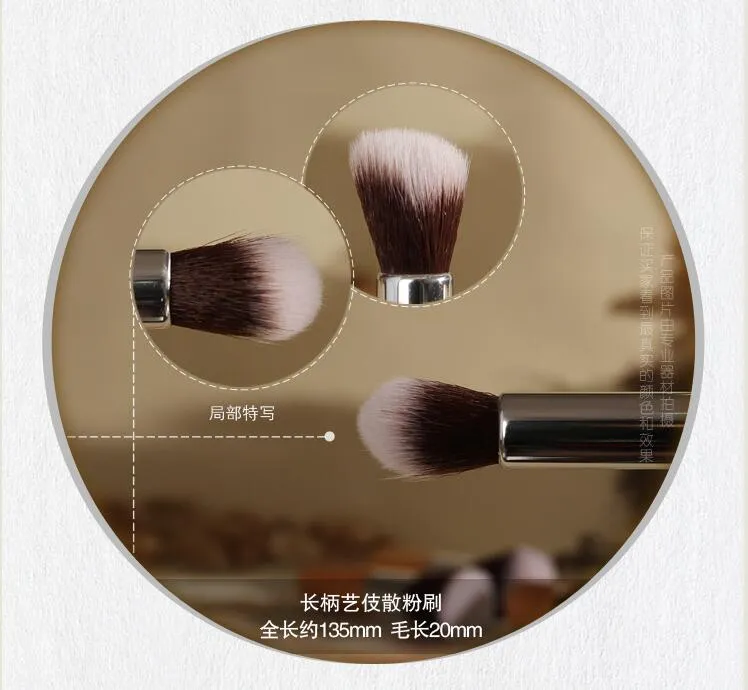 11 pièces pinceaux de maquillage synthétique professionnel naturel bambou cosmétiques fond de teint fard à paupières Blush maquillage pinceau ensemble Kit pochette 9978335