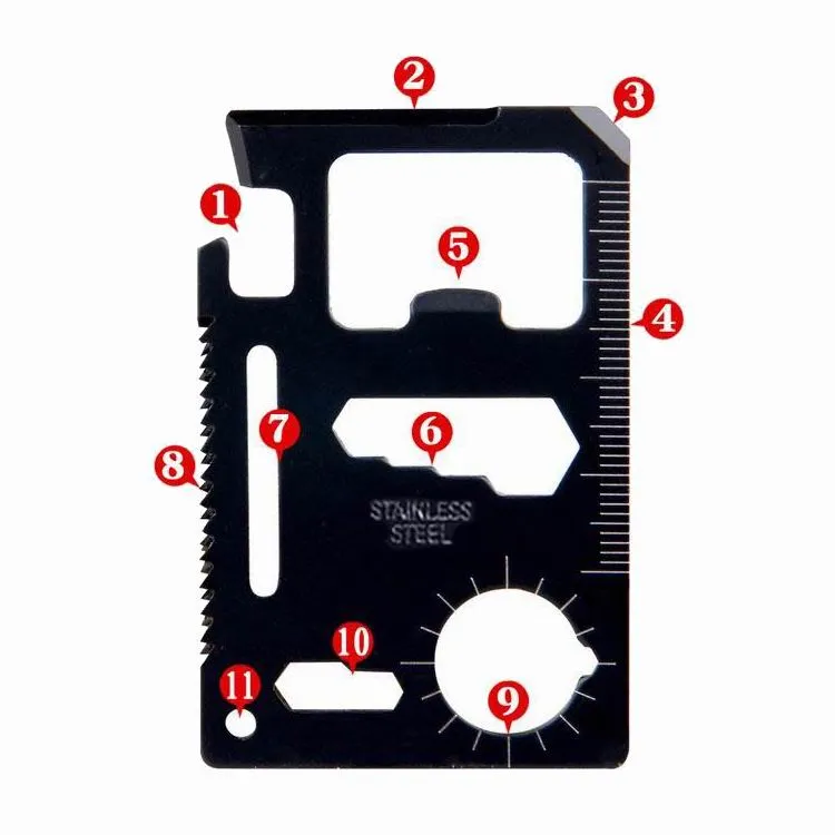 100 adet / grup Mini Paslanmaz Çelik Testereler Çok Cep Kredi Kartı Araçları Taşınabilir Açık Survival Kamp Cüzdan Aracı Bıçak