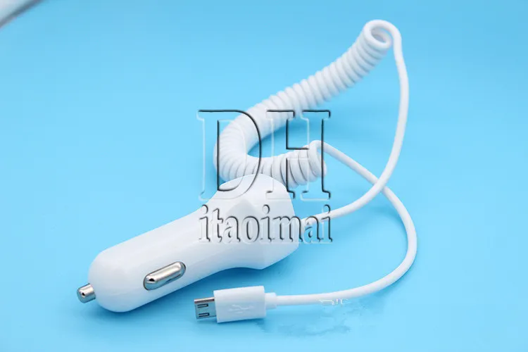 5V 2A Billaddare Strömadapter Retractable USB-kabel för Samsung Note3 Note4 Note5 S5 S6 S7 Telefon 5g 6 6g 