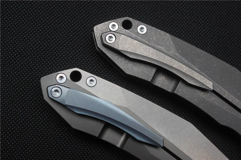 high quality Viteli TOP1 knife,Blade100%S35VNStone wash,Handle:TC4 Plane bearing outdoor camping Folding knife EDC,gifts.