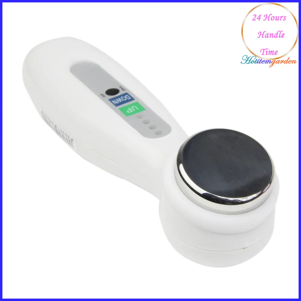 Meilleur prix Portable ultrasons ultrasons 1MHZ nettoyant pour le visage soins de la peau taches sombres élimination des rides Anti-âge masseur beauté Machine