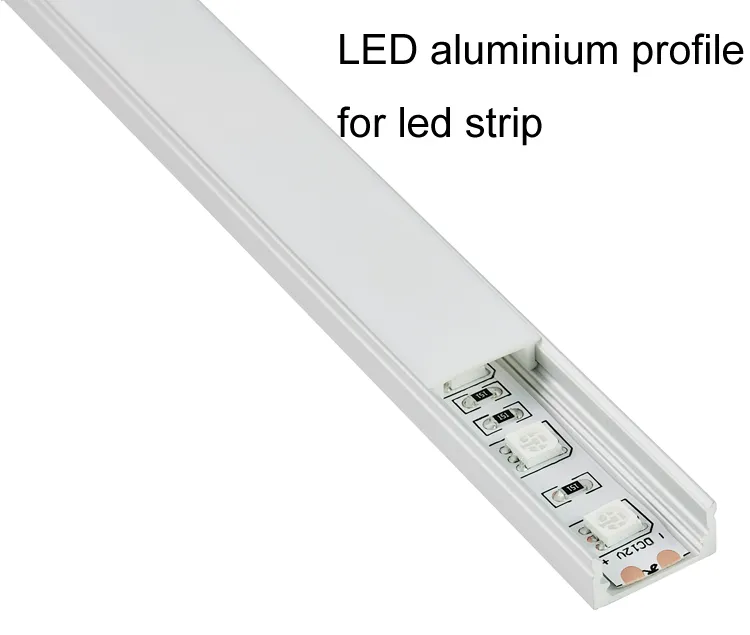 U-Typ-Aluminium-LED-Profil für Bodenbeleuchtung im Innenbereich smd5050,5630,3528, LED-Kanal, Alu-Profil 10 x 0,5 m