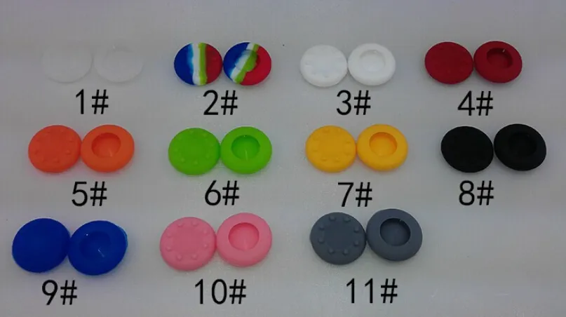 1000 adet/grup Yumuşak Kaymaz Silikon Thumbsticks kapağı Başparmak çubuğu kapakları Joystick kapakları Sapları kapağı için PS3/PS4/XBOX ONE/XBOX 360 kontrolörleri