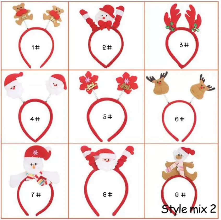 クリスマスディアヘッドフープヘッド子供クリスマスヘアバンド赤いantlerヘッドバックルギフトパーティーデコレーション用品