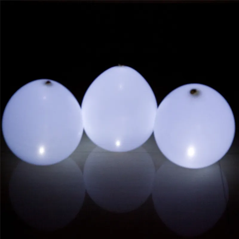 12 inch Magic Led Wedding Ballons Decorations Glow In Dark Flashing Light Up Balloon White Latex Balloons Wholesale 