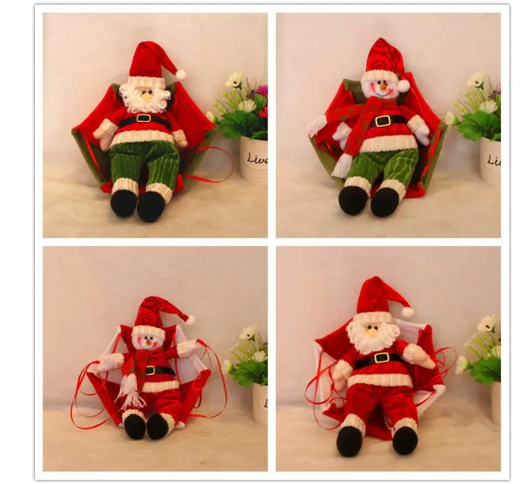 Parti Dekor Noel Baba Ev Tavan Noel Dekorasyon Paraşüt Bebek Kolye Askısı Oyuncak Noel Ağacı Dekorasyon