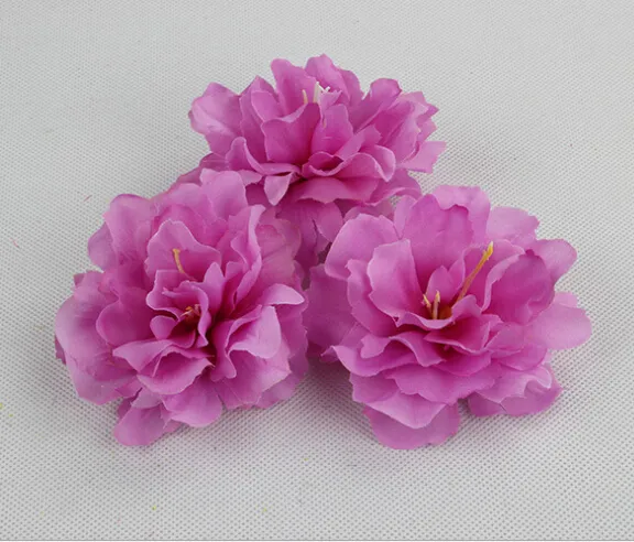 8cm konstgjord silke peony blomma huvud simulering blommor för DIY hårklänning Corsage tillbehör hem bröllop dekoration hjia209