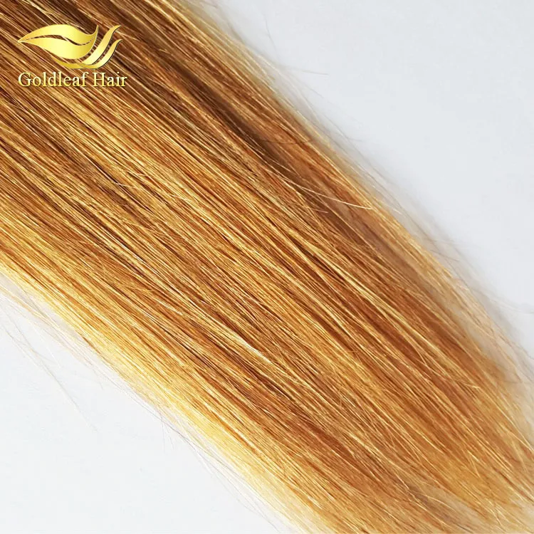 10-26inch Brazilian Human Ombr hair 1B 4 27 Straight Ombre Human Hair Weaving Ombre Hair Extensions