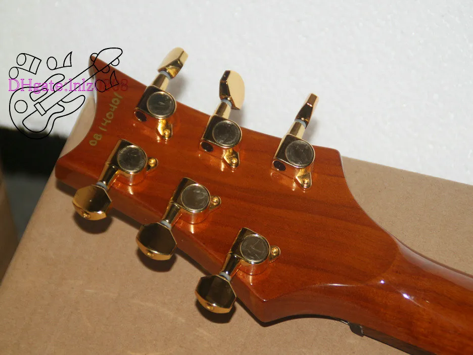 Novo chegada Blue Flame Custom Guitar Guitar Gold Hardware OEM Instrumentos musicais