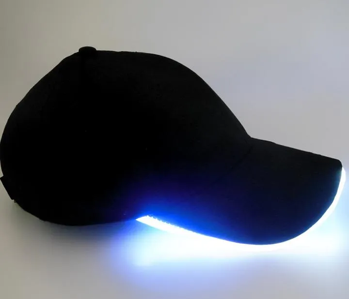 Męska Damska LED Fashion Sports Wasball Cap Performer Nightclub Hip Hop Party Baseball Cap Night Running LED Zapalona Glow Hat Sun Visor