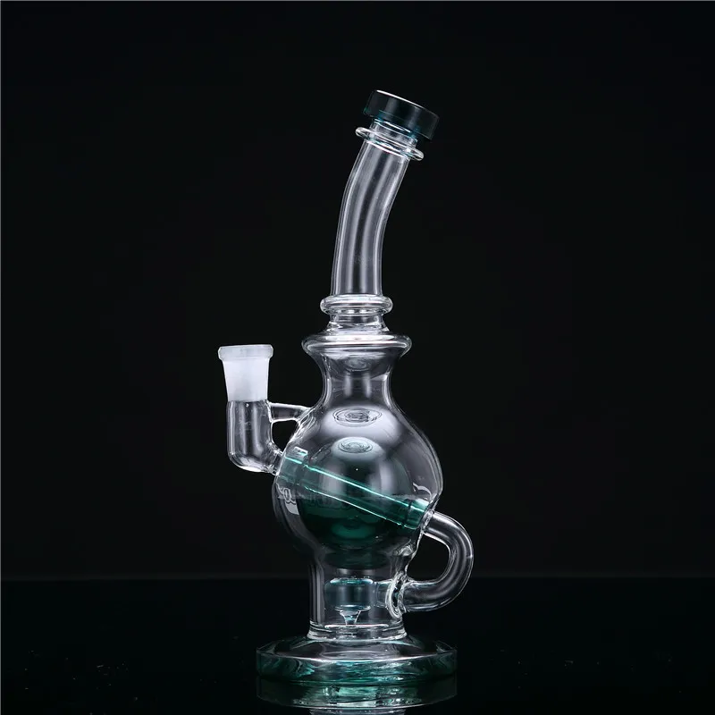 Wasser Bongs Neue Runde Kugel Recycler Wasser Bong Rohrglas 9 Bong