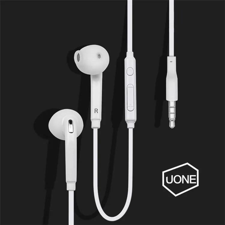 S6 S7 Fones de ouvido Fones de ouvido J5 Fones de ouvido Fones de ouvido para Jack In Ear com fio Com microfone Controle de volume 3,5 mm Branco Sem RetailBox