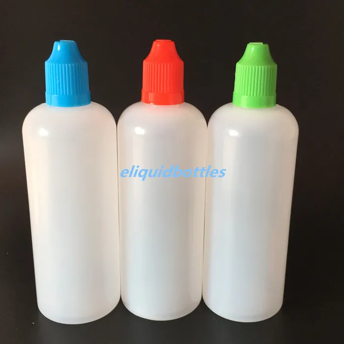 LDPE 120ml plastikowa butelka kroplomierza z 11 kolorowymi kolorowymi czapkami z dziećmi i długa cienka końcówka kroplowa pusta butelka 4OZ dla ejuice w magazynie
