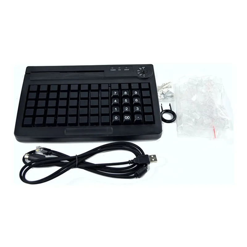 KB60 USB programmable keyboard with electronic lock PS2 Optional Small Keyboard with magnetic card reader