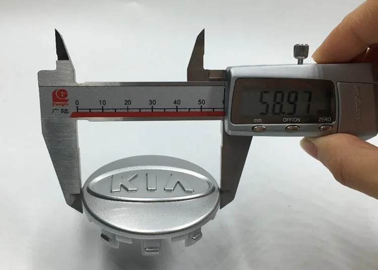 59mm ABS Silver Chrome Kia Wheel Center Caps Hub Cover Car Badge Emblem