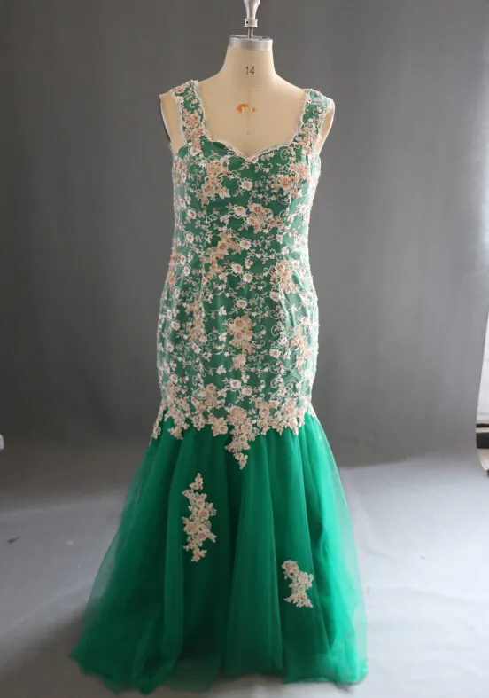 Saudiarabien Mermaid Lace Prom Klänningar Real Image Custom Made Prom Lacks Tulle Africa Formal Slida Party Dresses Evening Wear