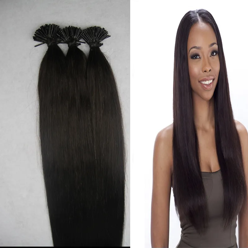 Extensões de Cabelo de fusão Queratina Cola Em Prego I Dica Extensão Do Cabelo Cor Natural 100g Cabelo Humano Wxtensions Queratina