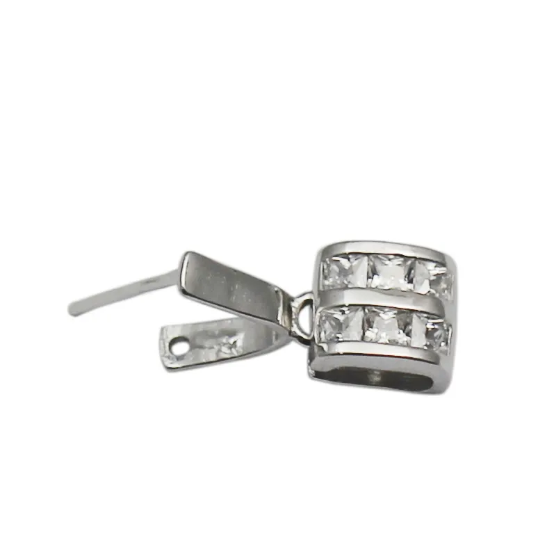 Beadsnice стерлингового серебра разъем залог металлический зажим с CZ алмазные ювелирные изделия оптом ID 34622