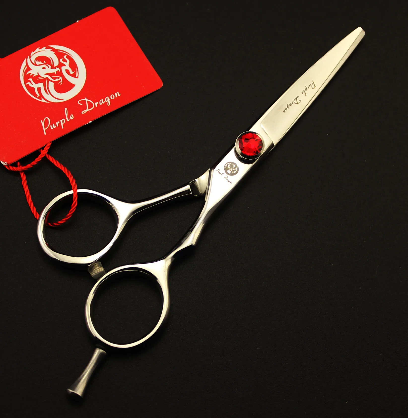 528 # 5 '' Brand Purple Dragon Professionell frisör sax med påse 440c Home Salon Barber's Cutting Scissors Hair Shears