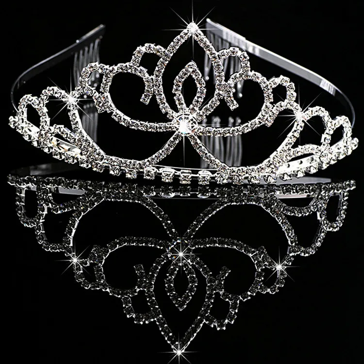 Bridal Tiaras con strass gioielli da sposa ragazze copricapo festa di compleanno performance prestazioni di cristallo corone di cristallo accessori da sposa # BW-T006