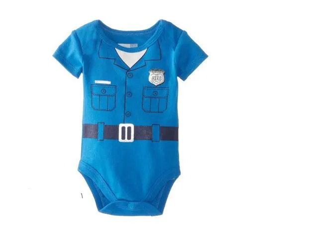 Wholesale-One Piece Baby Gentleman Romper Cotton Short Sleeve Newborn Baby Boy Clothing Girl Body Jumpsuit Overalls