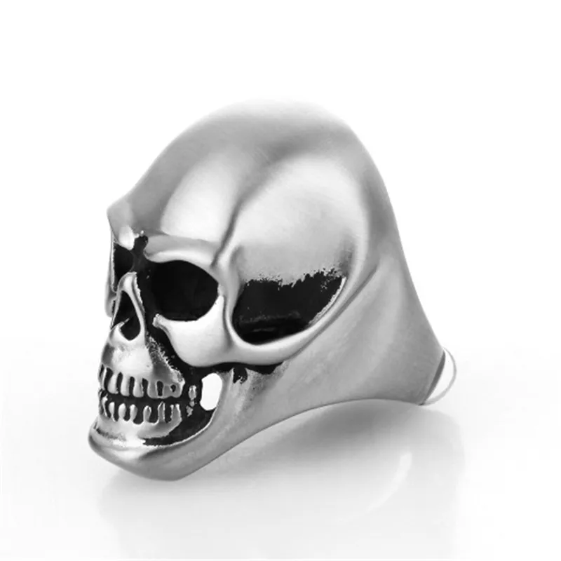 Neueste Kommende Gothic Herren Biker Edelstahl Ring Mode Hip Hop Stil Männer Schmuck Schwarz Bunte Schädel Cool Man Schädel finger Ringe