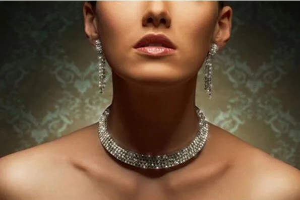 Super lindo colar de diamantes Colar Festa de Casamento colar clavícula Cristal Diamante Strass Colar Gargantilha Jóias de Casamento