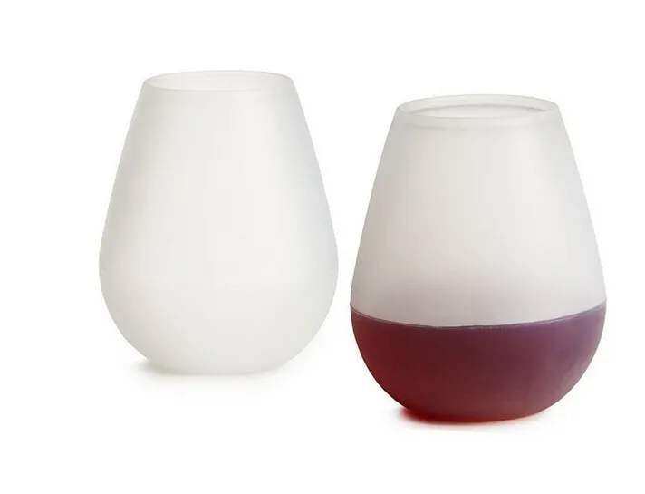 シリコンワイングラス11オンス350ml Unbreakable Party Camping Picnic RV Yachting TravelWine Cups