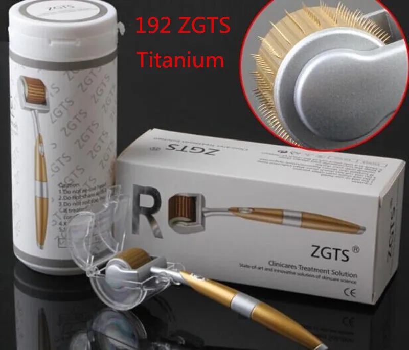 Gratis DHL 100pcs Lot ZGTS 192 Titanium Derma Roller 0.2-3.0mm Microneedle Dermaroller Laagste fabrieksprijs ZGTS Skin Roller