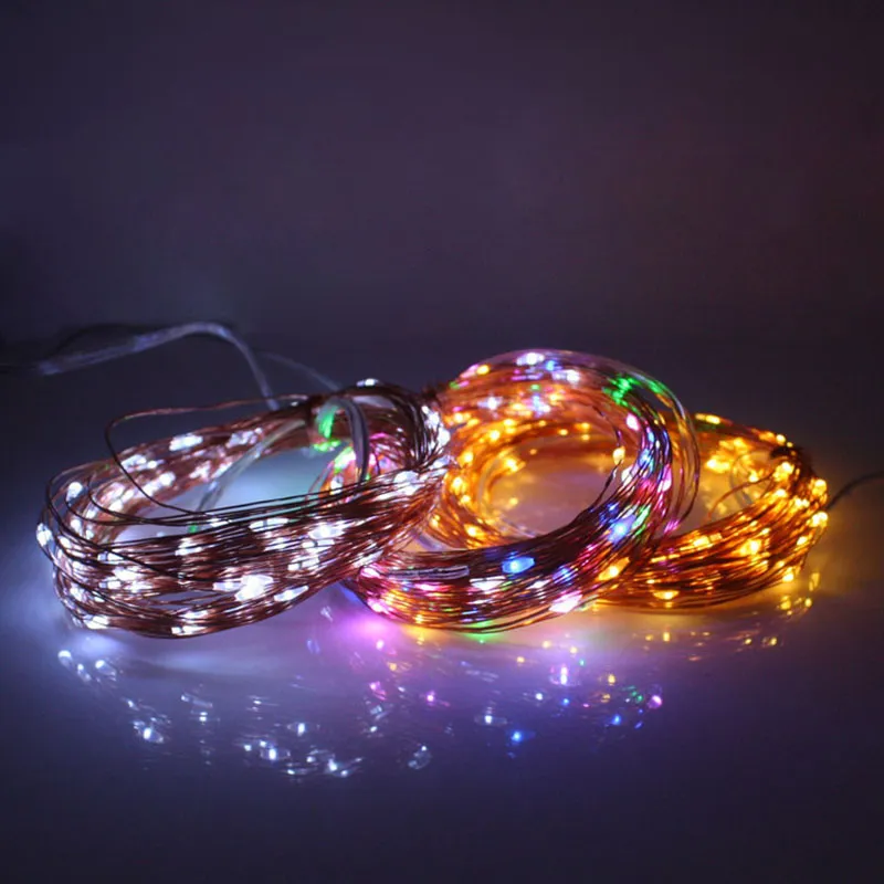 Solar Copper Wire String Light 10M 100LED Outdoor Waterproof Fairy Patio lamp for Garden Wedding Christmas Party Decoration