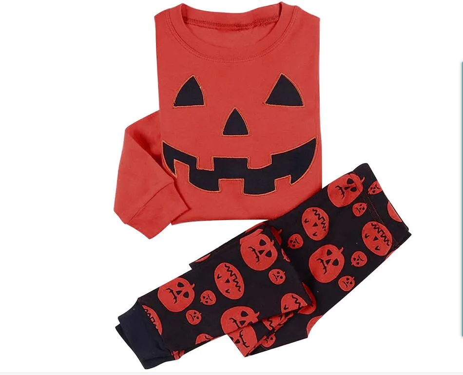 Halloween Pajama Set Kids Halloween Clothes Baby Pumpkin Sets Two