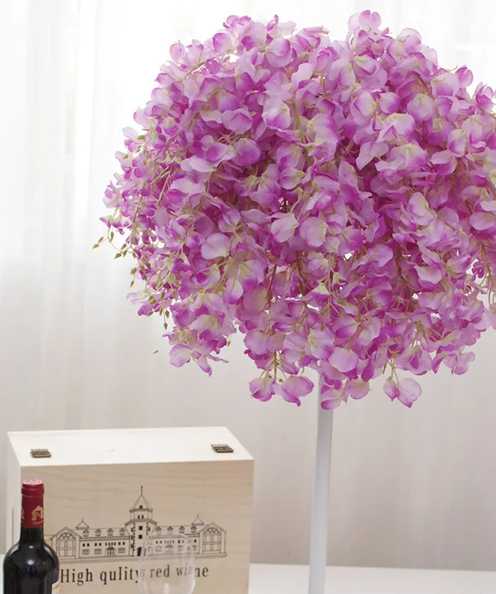 DIY kunstmatige witte wisteria zijden bloem voor thuis party bruiloft tuin bloemen decoratie woonkamer Valentijnsdag centerpieces tafel decor