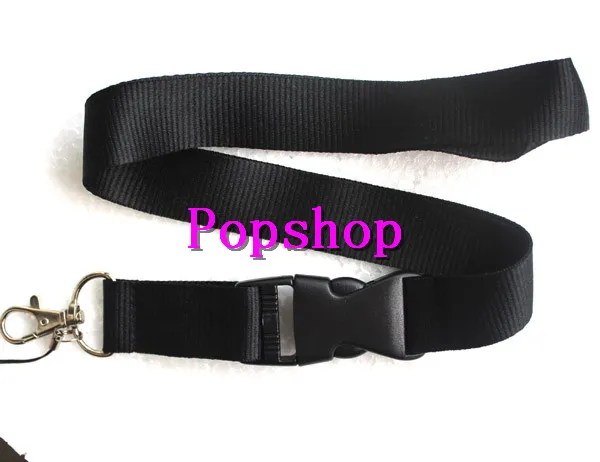 Hot Sale! Gratis verzending Effen zwarte kleur lanyard nekband lanyard groothandel fukuan