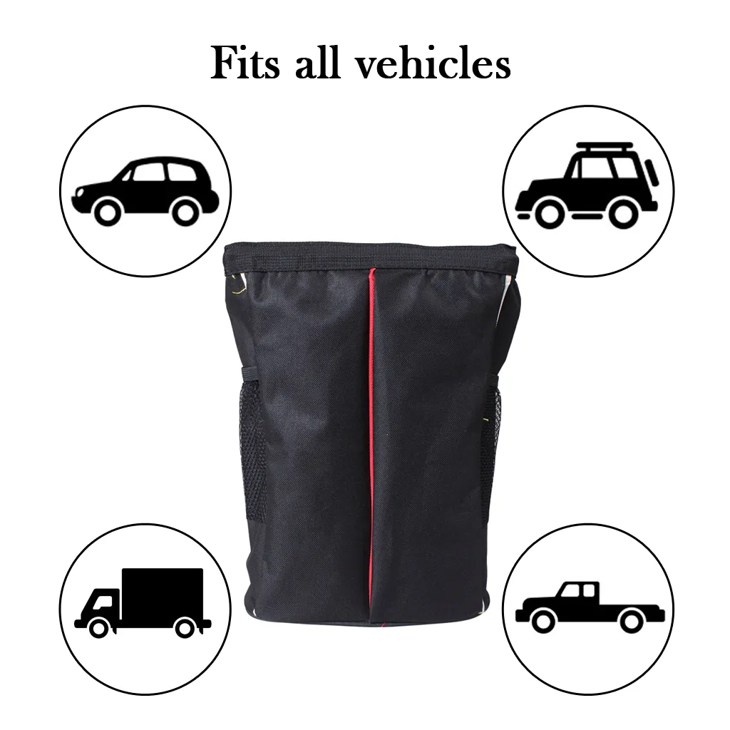 Foldable Vehicle Hang Trash Bag Car Back Seat Pocket Waterproof Travel