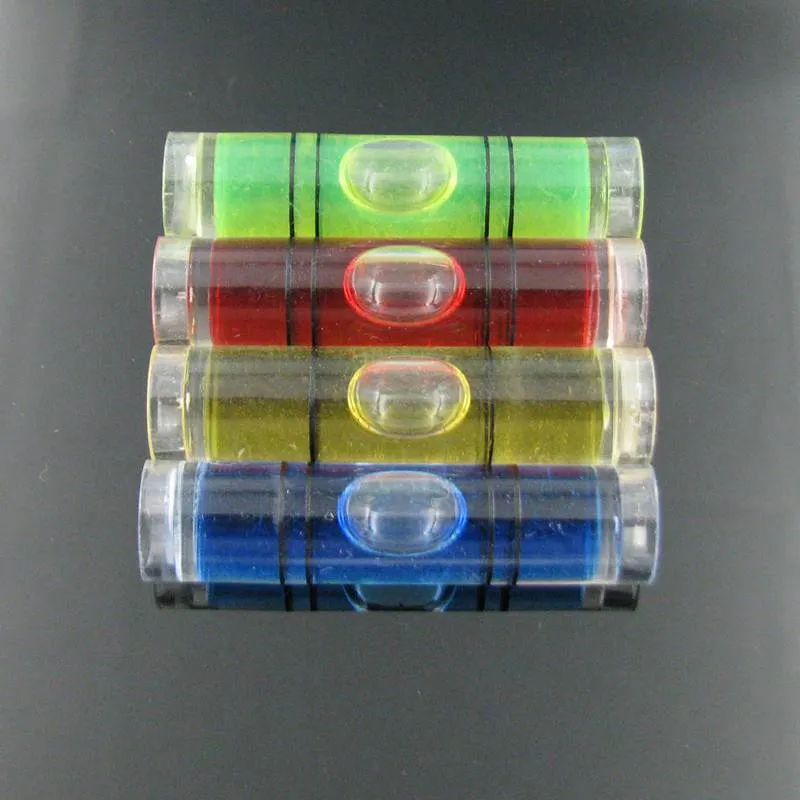 (25 pieces /lot) 9.5*40 mm Plastic Tube Level Bubble Spirit level Bubble Four color