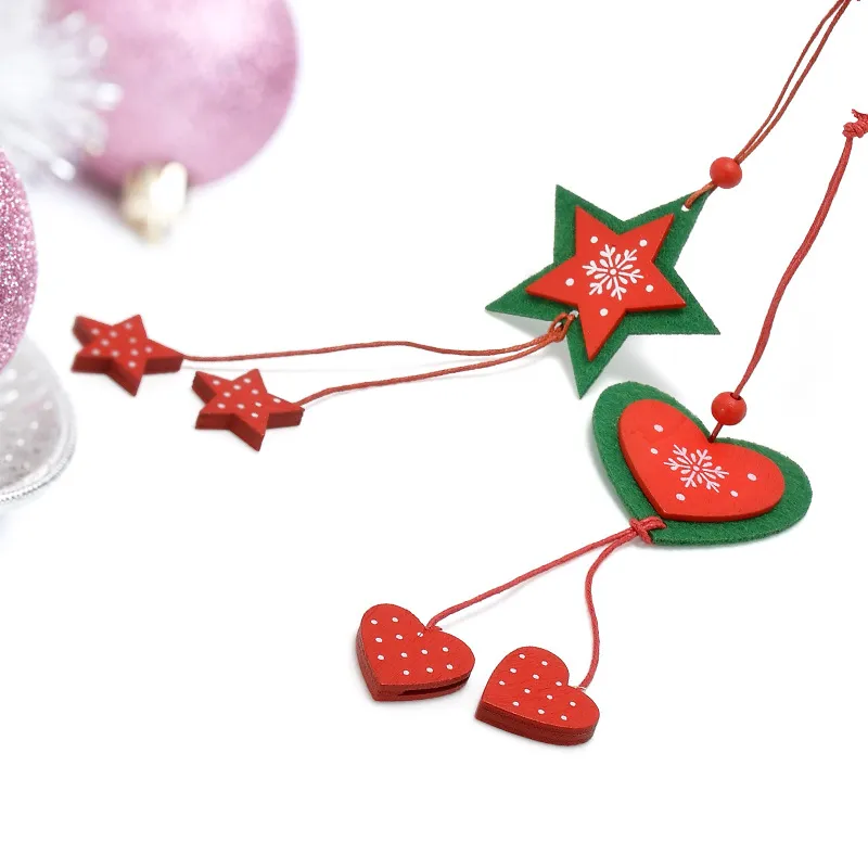 Ornements de Noël chauds arbre de Noël coeur étoile décorations d'arbre à la maison ornements suspendus en gros, livraison gratuite, par 