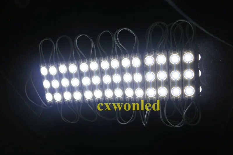 12V LED SMD-moduler 3 LED-lampor SMD 5630 med linsinsprutning LED-moduler Vinkel 160 grader Vattentät IP65 Bakgrundsbelysning Bäst för kanalbrev