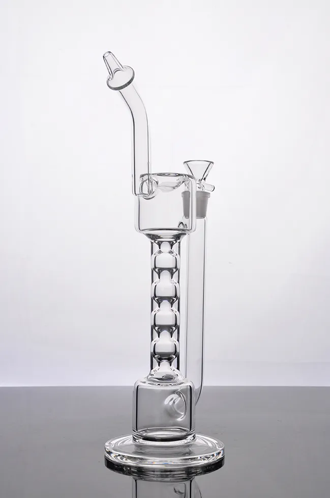 Multi level Clear New Arrival slim Glass water pipes dab rigs glass bongs with birdcage perc oil rigs