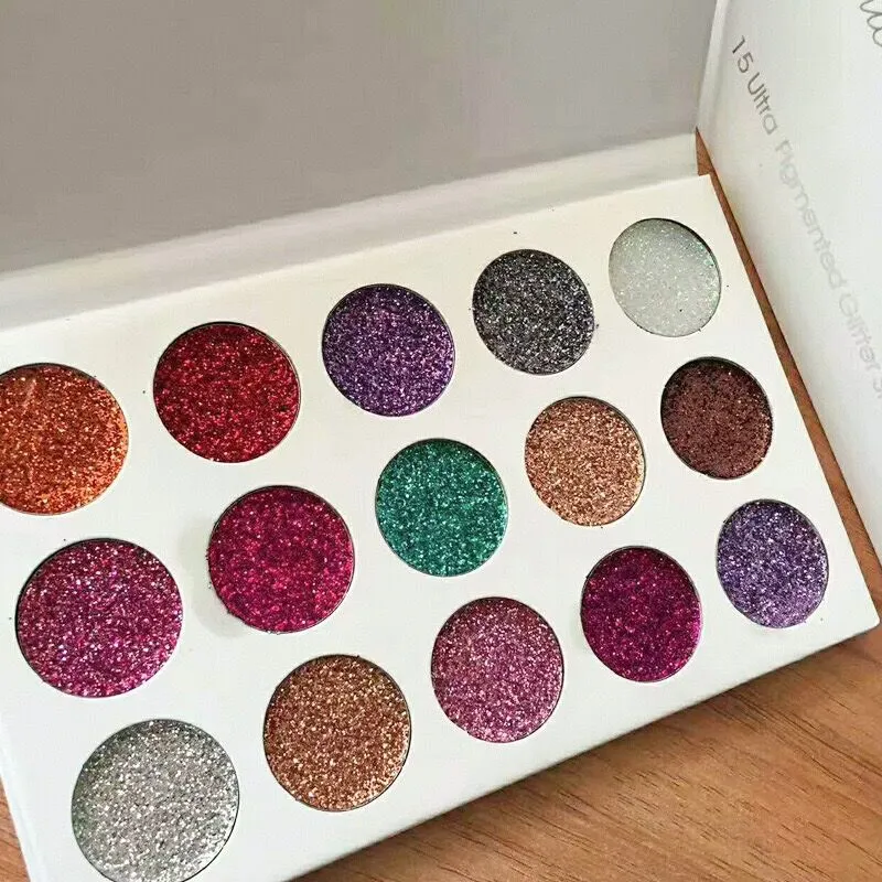 Fashion Eye Beauty Glitters Eyeshadow Diamond Rainbow Make Up Cosmetic Pressed Glitters Eye shadow Magnet Palette