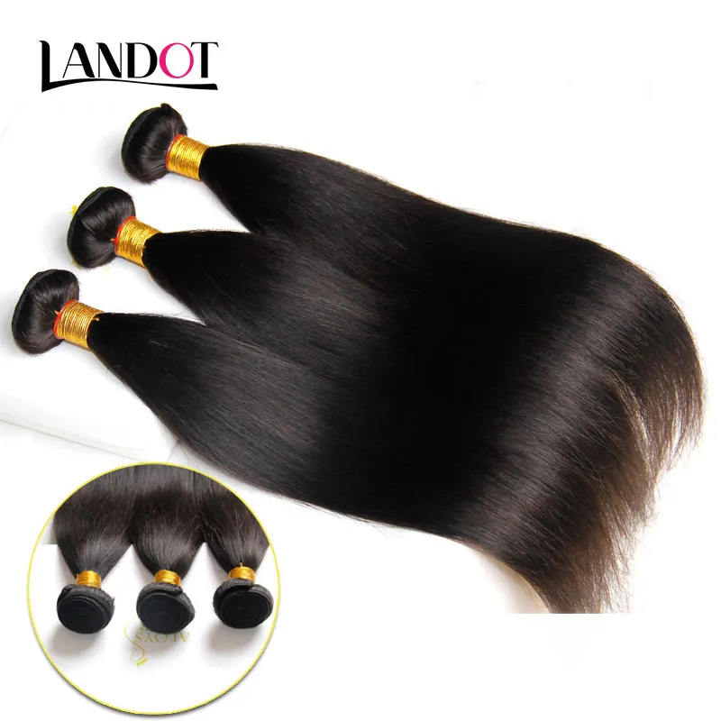 Brazilian Malaysian Indian Peruvian Cambodian Virgin Straight Hair Weave 7A Grade Brazillian Human Hair Extensions Double Weft Natural Color