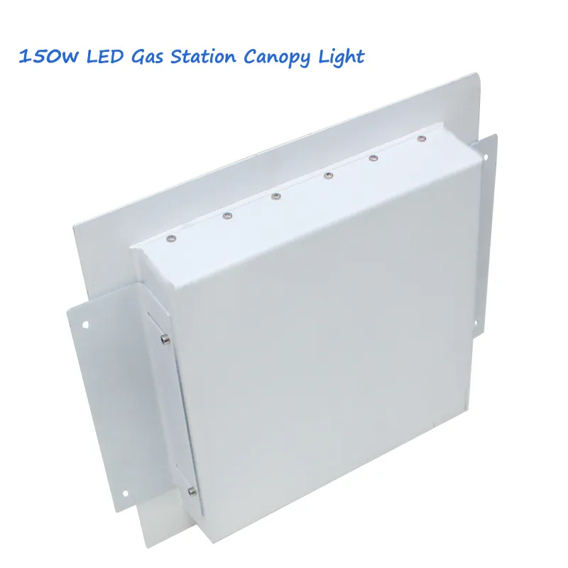 150W 주유소 램프 LED 캐노피 라이트 산업 공장 하이 베이 평균 웰 드라이버 90-277V 120LM W 상용 셀링 조명