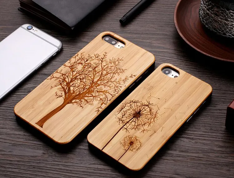 Bamboe telefoon houten hoesje voor iPhone 13 pro 12 XS Max XR 11 8 Custom Design Schokbestendig Houten Samsung Galaxy S21 S22 Ultra 5G Cover2124322