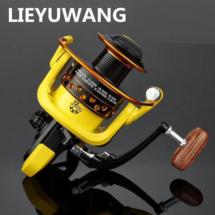 Hastighetsförhållande 5.2: 1 Metall Spinning Fishings Reel HD1000-7000 Spinning Reels Ocean Sea Boat Ice Fishing Tackle Aluminium Fishing 12 Axis K002