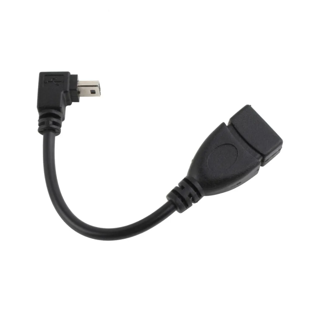 L Sharp 90 Grad USB B Stecker Konvertierungsadapter USB A Buchse auf Mini 5P OTG Kabel nach unten für MP3 Car Audio Flash Drive Adapter