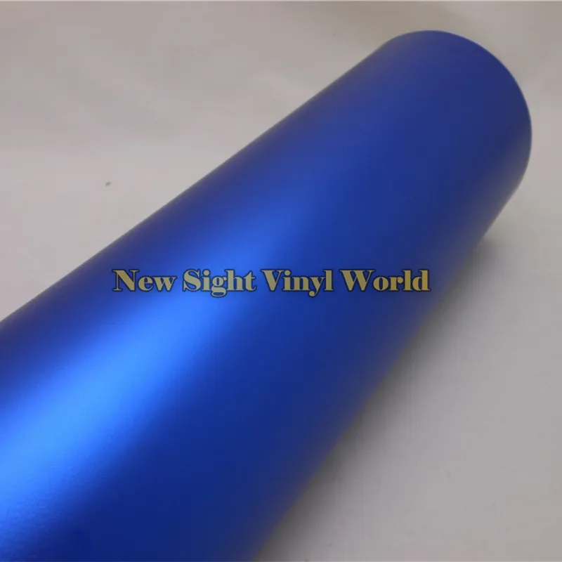 Top Quality Blue Matte Chrome Vinyl Wrap Film Air Free Bubble For Car Wrapping & Vehicle Wraps
