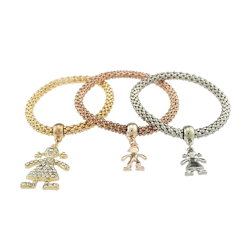 2016 mode elastische 3 farben armbänder 3 stück Set CircleGirl Charme armreif männlich weiblich kristall Armbänder Für Hohe qualität Schmuck