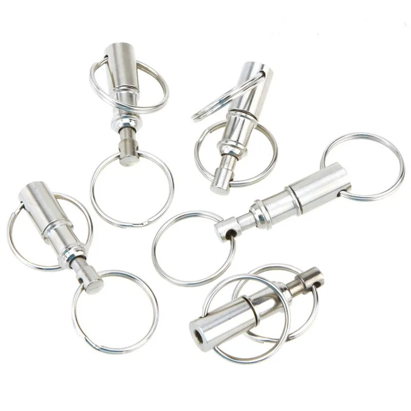 10st Premium Quick Release Pull-Apart Key Removable Handy Nyckelring Avtagbar Keychain Tillbehör med två splitringar till243