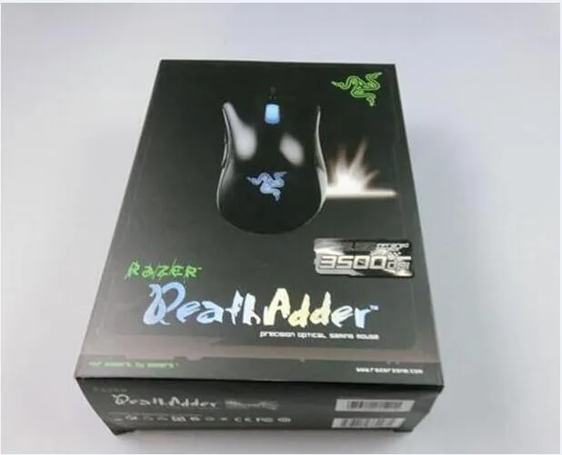 Nova Razer Death Adder Mouse 3500 DPI Jogos Competitivos Rato Óptico para Game Computer Mouse Com embalagem de varejo epacket livre