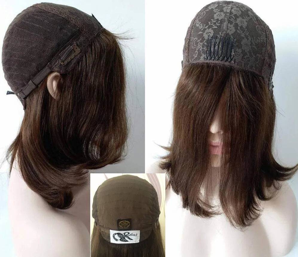 أفضل شعر بشري على التوالي 4 Best Sheitels 4x4 Silk Top Kosher Birest Mongolian Virgin Hair Haws Wigs Caps Caps Free