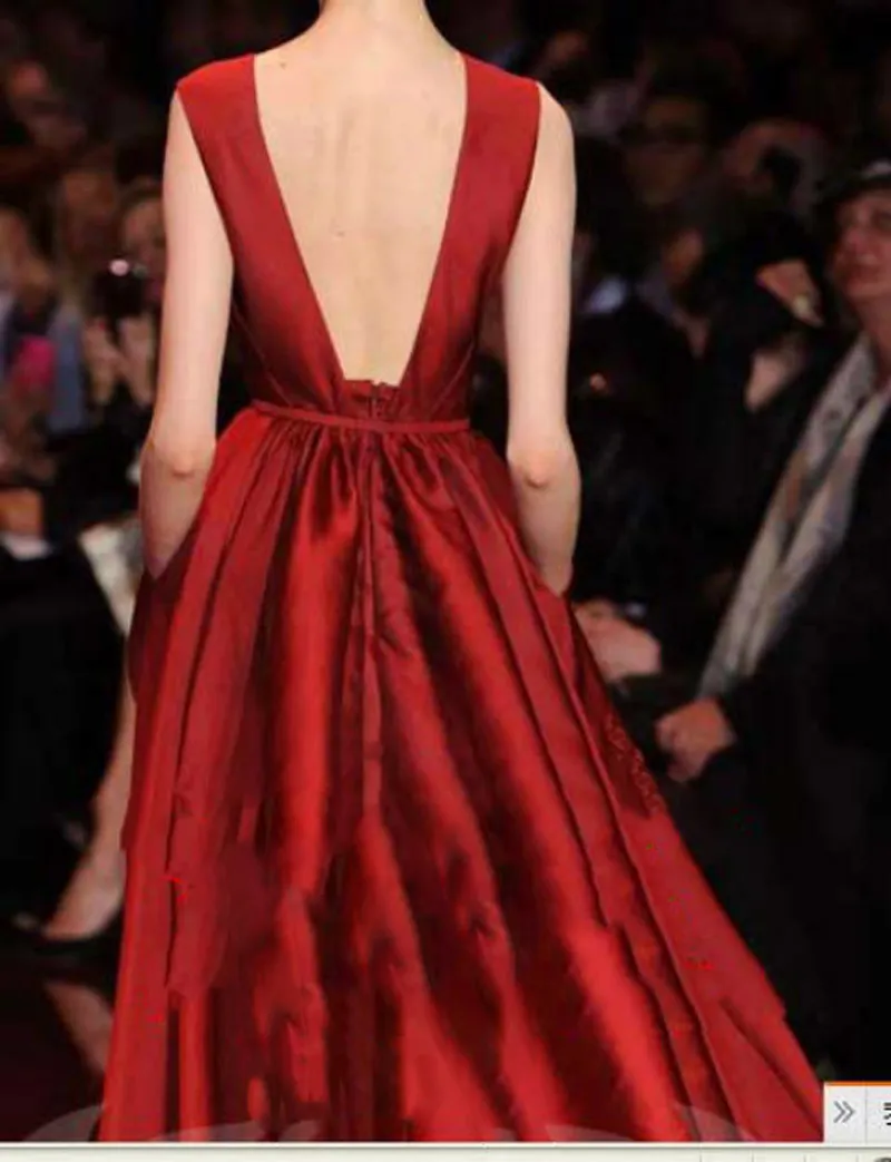 Elie Saab Fashion new word shoulder Evening Dresses China toast wine red bride Evening dress car carpet Online